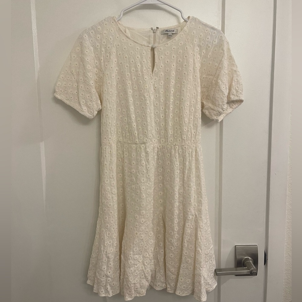 Madewell‎ Cottagecore Boho White Classic Eyelet Kids Dress